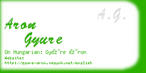 aron gyure business card